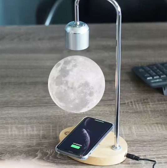 LED Floating Moon Lamp - wireless charger